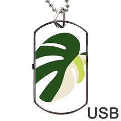 Monstera Dog Tag Usb Flash (two Sides) by ConteMonfrey