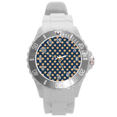 Oh Canada - Maple Leaves Round Plastic Sport Watch (l) by ConteMonfrey