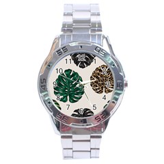 Colorful Monstera  Stainless Steel Analogue Watch by ConteMonfrey