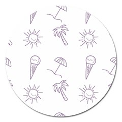 Doodles - Beach Time! Magnet 5  (round) by ConteMonfrey