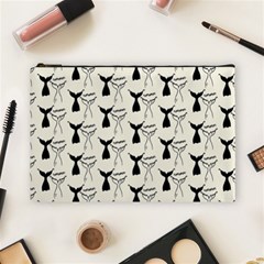 Black And White Mermaid Tail Cosmetic Bag (large) by ConteMonfrey