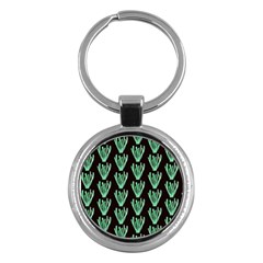 Watercolor Seaweed Black Key Chain (round) by ConteMonfrey