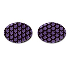 Black Seaweed Cufflinks (oval)