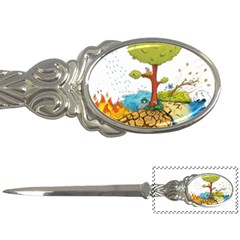 Natural Disaster Flood Earthquake Letter Opener by Jancukart