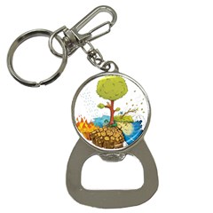 Natural Disaster Flood Earthquake Bottle Opener Key Chain by Jancukart