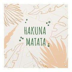 Hakuna Matata Tropical Leaves With Inspirational Quote Banner And Sign 3  X 3 