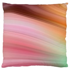 Gradient Brown, Green, Pink, Orange Large Flano Cushion Case (one Side) by ConteMonfrey