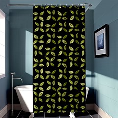 Leaves Motif Random Print Pattern Shower Curtain 36  X 72  (stall) 