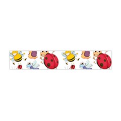 Cute Cartoon Insects Seamless Background Flano Scarf (mini)