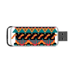 Tribal Pattern Seamless Border Portable Usb Flash (one Side)