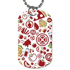 Pizza Seamless Pattern Background Dog Tag (two Sides) by Jancukart