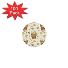 Plant Pot Easter 1  Mini Buttons (100 Pack)  by ConteMonfrey