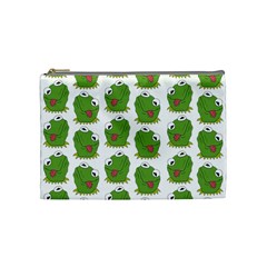 Kermit The Frog Pattern Cosmetic Bag (medium) by Valentinaart