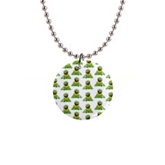 Kermit The Frog 1  Button Necklace by Valentinaart