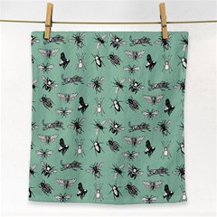 Insects Pattern Face Towel by Valentinaart