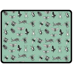 Insects Pattern Double Sided Fleece Blanket (large)  by Valentinaart