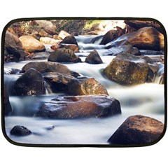 River Nature Stream Brook Water Rocks Landscape Fleece Blanket (mini) by danenraven