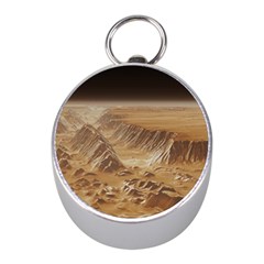 Mars Crater Planet Canyon Cliff Nasa Astronomy Mini Silver Compasses by danenraven