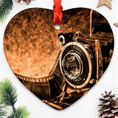 Camera Film Vintage Film Camera Old Old Camera Ornament (heart) by danenraven