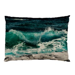 Sea Ocean Waves Seascape Beach Pillow Case by danenraven