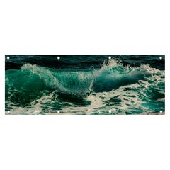 Sea Ocean Waves Seascape Beach Banner And Sign 8  X 3  by danenraven