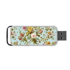 Flowers Vintage Floral Portable Usb Flash (two Sides) by artworkshop