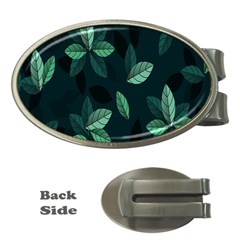 Leaves Pattern Money Clips (oval)  by artworkshop