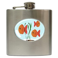 Fishbowl Fish Goldfish Water Hip Flask (6 Oz)