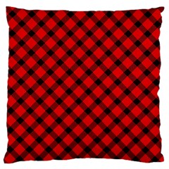 Lumberjack Plaid Large Flano Cushion Case (two Sides) by artworkshop