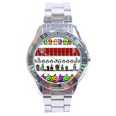 Halloween Borders Trick Stainless Steel Analogue Watch