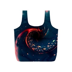 Fluid Swirl Spiral Twist Liquid Abstract Pattern Full Print Recycle Bag (s) by Ravend