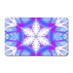 Snowflake Kaleidoscope Template Background Magnet (rectangular)