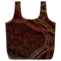 Fractal Pattern Geometric Pattern Disintegration Full Print Recycle Bag (xxl)