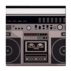 Cassette Recorder 80s Music Stereo Tile Coaster by Pakemis