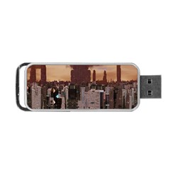 Skyline Skyscrapers Futuristic Sci-fi Panorama Portable Usb Flash (one Side)