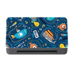 Seamless Pattern Vector Submarine With Sea Animals Cartoon Memory Card Reader With Cf by Pakemis