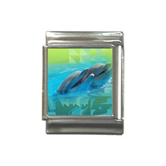 Beautiful Dolphins Italian Charm (13mm)