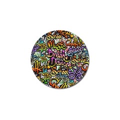 Graffiti Word Seamless Pattern Golf Ball Marker (10 Pack) by Pakemis