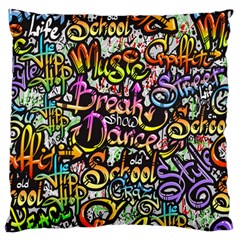 Graffiti Word Seamless Pattern Large Cushion Case (one Side) by Pakemis