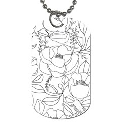 Contemporary Nature Seamless Pattern Dog Tag (one Side)