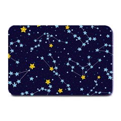 Seamless Pattern With Cartoon Zodiac Constellations Starry Sky Plate Mats