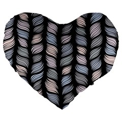 Seamless Pattern With Interweaving Braids Large 19  Premium Heart Shape Cushions by Pakemis