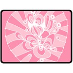 Pink Zendoodle Fleece Blanket (Large) 80 x60  Blanket Front