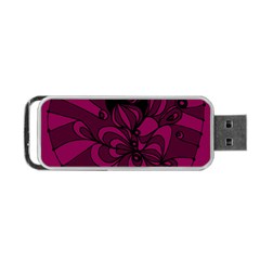 Aubergine Zendoodle Portable Usb Flash (one Side) by Mazipoodles