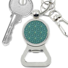 Kaleidoscope Hunter Green Bottle Opener Key Chain by Mazipoodles