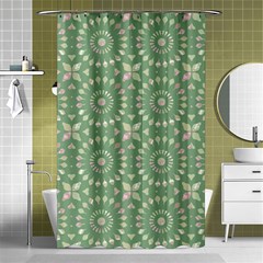 Kaleidoscope Peaceful Green Shower Curtain 48  X 72  (small)  by Mazipoodles