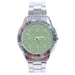 Kaleidoscope Peaceful Green Stainless Steel Analogue Watch by Mazipoodles