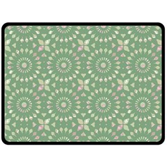 Kaleidoscope Peaceful Green Double Sided Fleece Blanket (large) by Mazipoodles