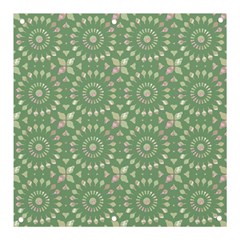 Kaleidoscope Peaceful Green Banner And Sign 3  X 3  by Mazipoodles