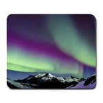 Aurora Stars Sky Mountains Snow Aurora Borealis Large Mousepad Front